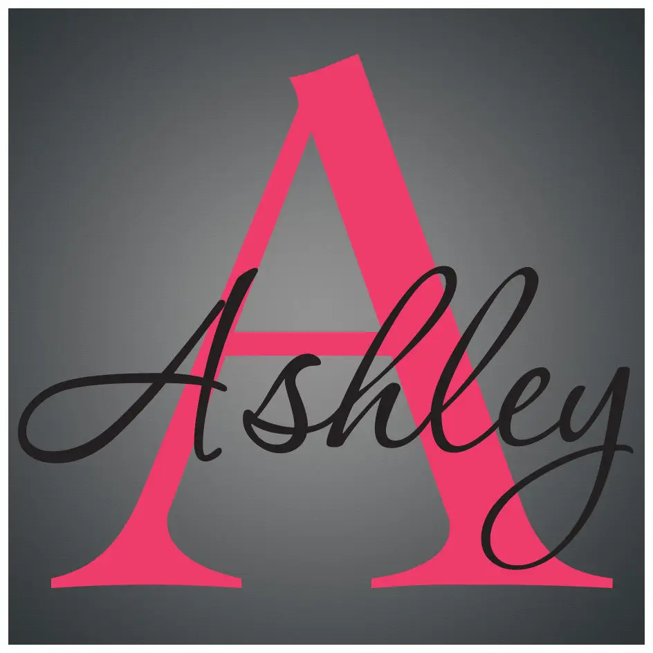Personalized Name Monogram Decal Sticker Vinyl Wall Art Decorin Wall