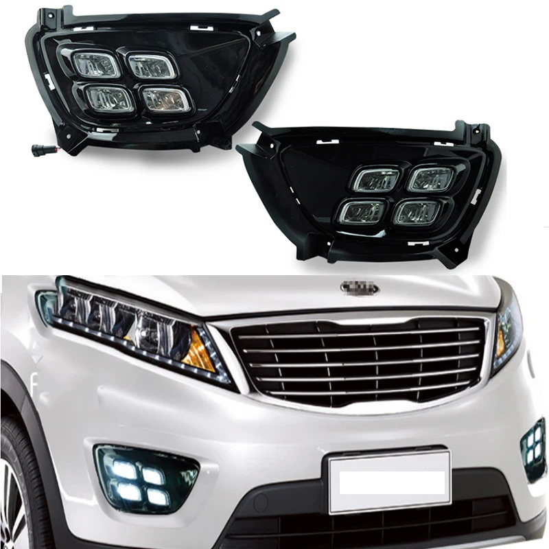 

Daylight For KIA Sorento 2015 2016 LED DRL Daytime Running Light 12v Waterproof fog lamp car Styling lights