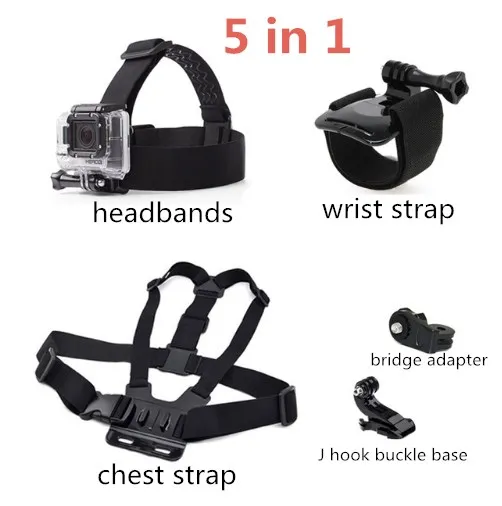 Accessories Set Adjustable Chest belt Strap+Heabands Strap+Wrist Strap Mount Adapter for go pro Hero7 6 5 4 3+ 3 SJCAM Xiaomi yi |