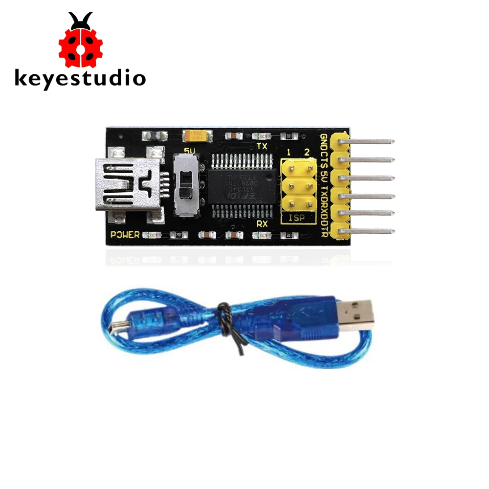 Keyestudio FTDI(оригинальные чипы) Основная программа загрузчик USB к ttl FT232+ USB кабель для Arduino