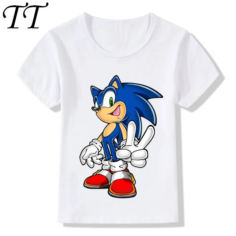 

Children Sonic The Hedgehog Boys Girls Tops Tees Cartoon Design Funny T-shirts Kids Summer Casual Clothes For Toddler,ooo5136