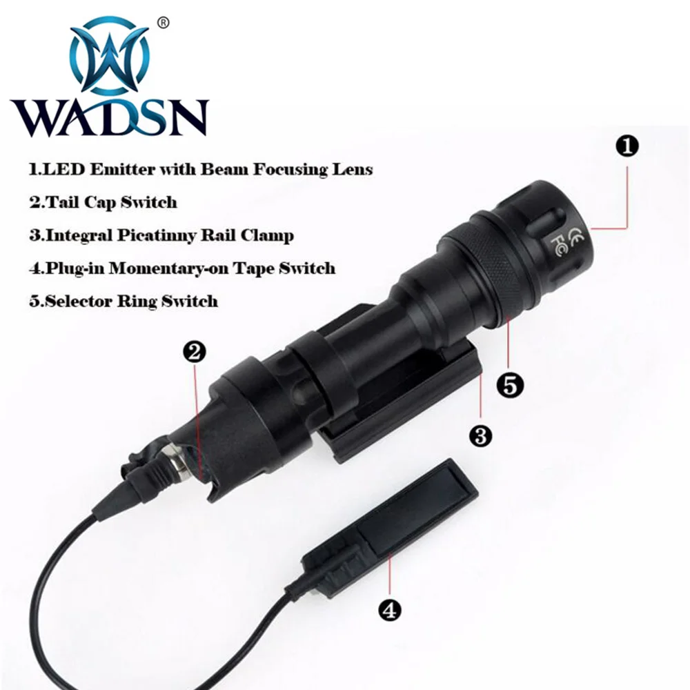 WADSN Тактический светильник для вспышки SF M952V светодиодный светильник для оружия страйкбольные винтовки 350 люмен Softair Scout светильник WEX192 оружейный светильник s