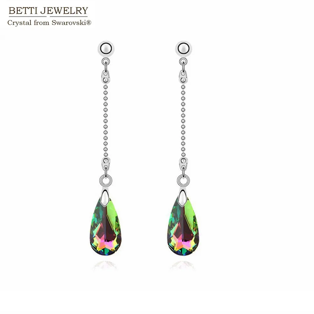 

2019 Valentine's Day gift Charming Crystal drop pendant earrings With Genuine Crystals From Swarovski Bijoux Wholesale