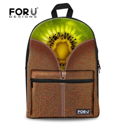 FORUDESIGNS/3D фрукты повседневные женские холщовые рюкзаки для девочек Леди студенческая школьная сумка рюкзак Mochilas Bolsas femininas - Цвет: B006J2