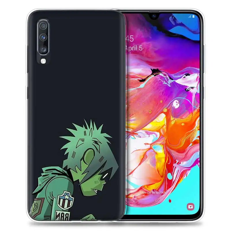 Gorillaz чехол для samsung Galaxy A50 A70 A80 A60 A40 A30 A20 A10 M30 M20 M10 A6 A8 плюс A5 A7 A9 ТПУ с рисунком из аниме чехол для телефона Capa