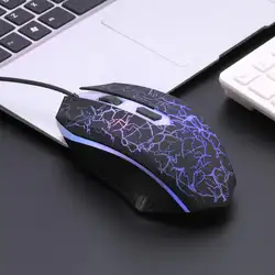 Новая USB Проводная мышь красочная светящаяся офисная игровая мышь для компьютера ПК ноутбук 4 кнопки немой эргономичный дизайн удобная мышь