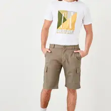 Trendyol хаки мужские лоскутные Карманы Шорты TMNSS19FO0090