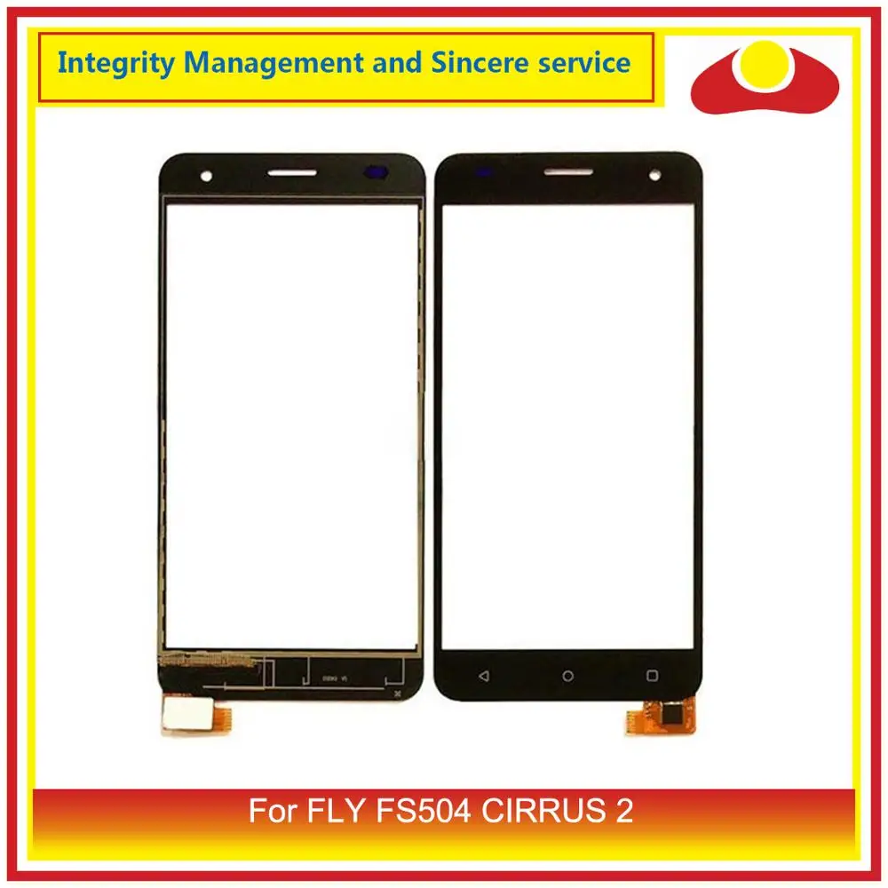

10Pcs/lot For FLY FS504 CIRRUS 2 Digitizer Touch Panel Screen Sensor Outer Glass Lens For Fly FS 504 Touchscreen