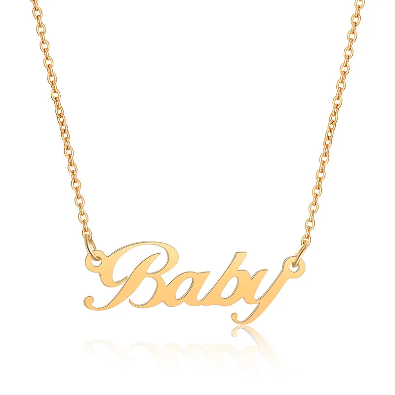 

Personalized Custom Name Necklace Custom Jewelry Women Men Silver Gold Rose Gold Choker Necklaces Pendants Bridesmaid Gifts