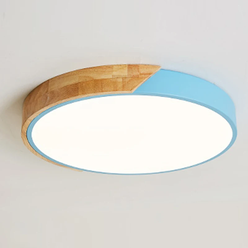 Светодиодный потолочный светильник, современный светильник для гостиной, светильник для спальни, кухни, поверхностное крепление, панель с дистанционным управлением - Цвет корпуса: Синий