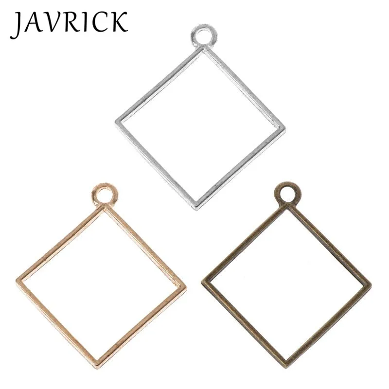 

5Pcs Square Pendant Resin Frame Open Back Bezel Setting UV Resin Jewelry DIY