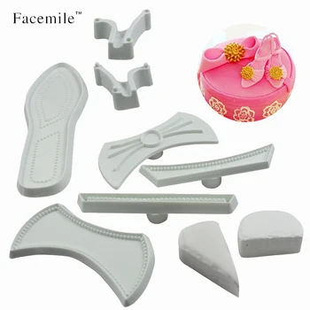 

9pcs/set Plastic Fondant Lady's Shoe Cutter Ladies High-heeled Shoes Mold Womens Sandals Moldes Gift Decorating Tools