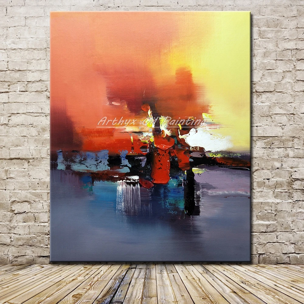 

Arthyx Pictures Hand Painted Abstract Oil Paintings Modern Posters Wall Art Canvas Painting For Living Room Home Decoration Gift