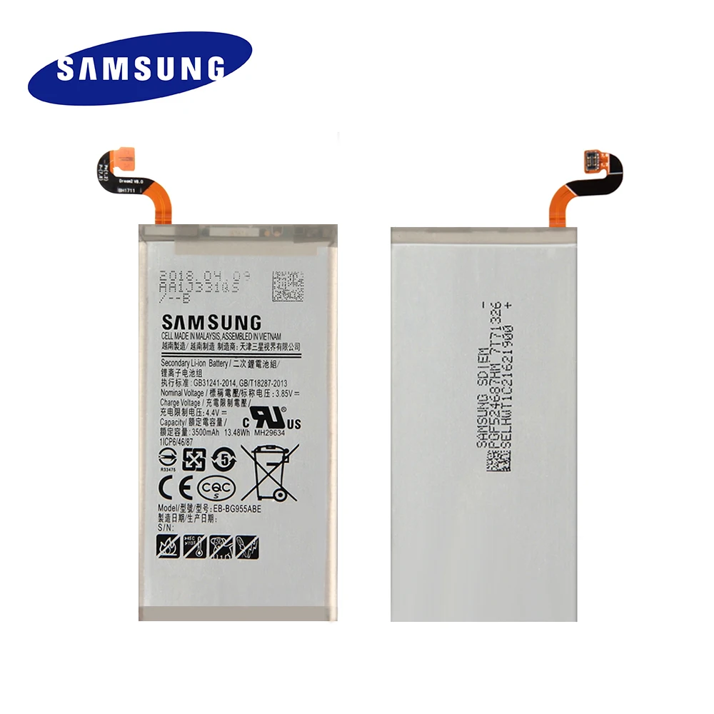 Günstig Original Batterie Für Samsung Galaxy S8 plus EB BG955ABA G9550 S8Plus SM G9 SM G955 G955 3500mAh Ersatz Batteria Akku
