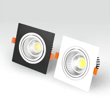 Квадратный светодиодный светильник с регулируемой яркостью 7 Вт 9W12W COB светодиодный потолочный светильник AC110V220V Теплый/натуральный/холодный белый Светодиодный точечный светильник