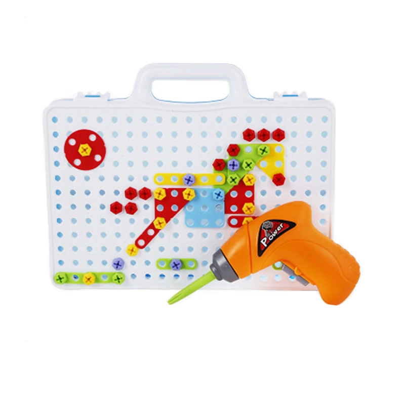 106Pcs Electric Drill Nut Disassembly Match Tool Assembled Blocks Sets Screw Puzzle Assembled Blocks Sets Toys For Boys