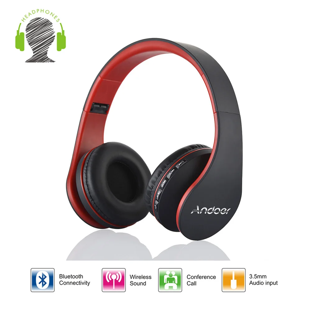 Sale Best Selling Andoer Wireless Bluetooth Headphones Digital Stereo