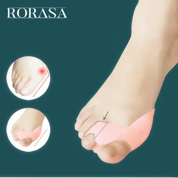 

2Pcs Silicone Gel Toe Separator Metatarsal Bunion Splint Protection Corrector Orthotics Hallux Valgus Pain Relief Foot Care Tool