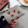 Fashion Women Girls Short Wallet Small PU Leather Cherry Embroidery Coin Purse Card Holders Lady Girl Mini Money Bag ► Photo 3/6