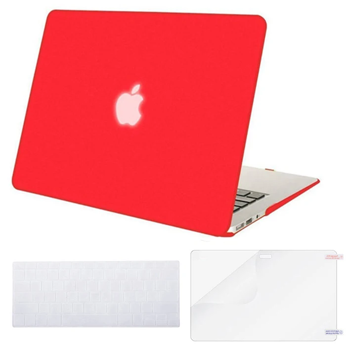 Mosiso Laptop Protective Cover Case for Macbook Air 13 A1466 A1369 Netebook Matte Mac Book Air Case Accessories - Цвет: Red