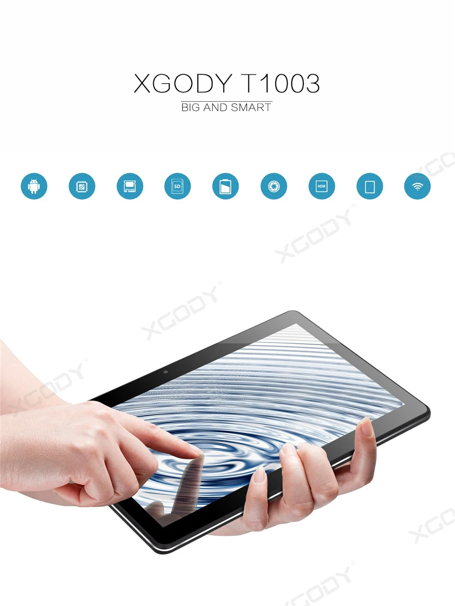 XGODY T1003, 10,1 дюймов, 3G, планшеты с телефонными звонками, четырехъядерный планшетный ПК, Android 5,1, 2 Гб, 32 ГБ, WiFi, gps, две sim-карты, 5 Мп, камера, планшет, фаблет