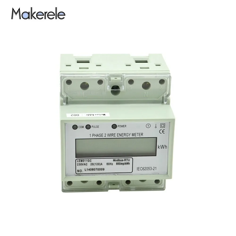 

Newest Product Din Rail Electricity Meters MK-LEM011GC Afforable 2 Wire Energy Meter LCD Single Phase Smart Meter