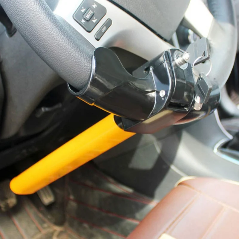 

New Car Steering Wheel Spinner Lock Adjustable T-Type Anti-Theft Lock Self-Defense Manual Tool
