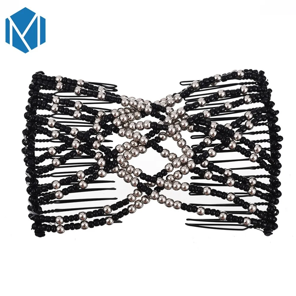 

T 1 pc Female Women Elastic Magic Hair Combs Flower Pearl Double Side Hair Makers Crystal Ladies Hair Accessories Dropshipping