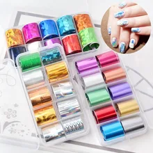 10 рулонные лазерные Звездное небесное Созвездие Фольга для ногтей цветной дизайн ногтей переводные наклейки Переводные гель-лаки сверкающие аксессуары советы