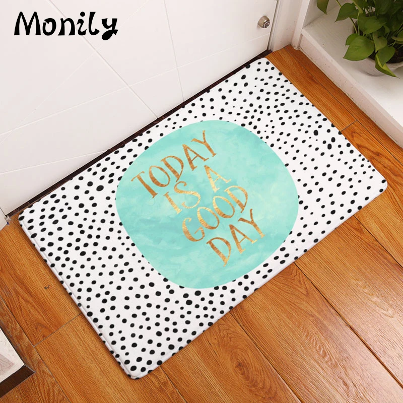 Monily Nordic Waterproof Anti-Slip Welcome Door Mat Sweet Letters Carpets Bedroom Rugs Decorative Stair Mats Home Decor Crafts