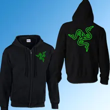 Spiel Team Razer zipper hoodies sweatshirt herbst winter Warme Fleece Baumwolle Mantel Reißverschluss Oberbekleidung Mit Kapuze Klage