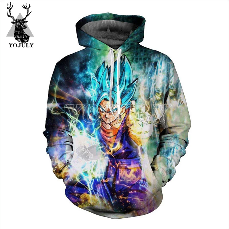 

YOJULY Unisex 3D Hoodies Anime Dragon Ball Goku Print Harajuku Hoody Men/Women Fashion Casual Streetwear Funny Hooded Shirts H08
