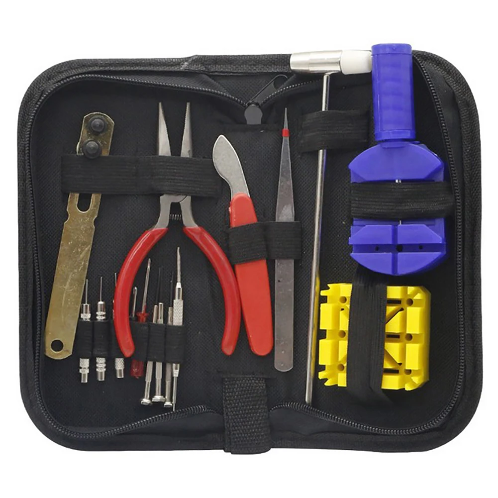 

16pcs Watch Repair Tool Kit Link Remover Spring Bar Tool Case Opener Set Alloy Steel Watch Changing Batteries Tools M21
