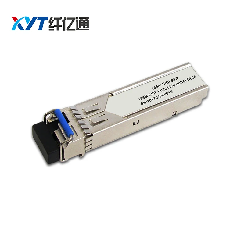 

1 Pairs 1490Tx/1550Rx,1550Tx/1490Rx 155M DFB SFP BIDI Optic Transceiver Module 80km