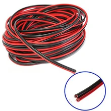 20 м 2 контактный кабель-удлинитель провод 18AWG 20AWG 22 AWG красный/черный для одноцветной светодиодной ленты светильник светодиоидный коннектор