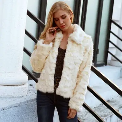 

Women Autumn and Winter New Faux Fox Fur Coat