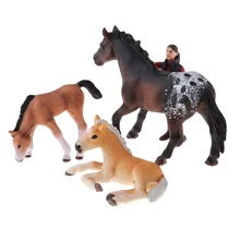 Модель лошадки роспись животных Рисунок людей для миниатюрных модель расположения поезда ферма зоопарк диких животных Парк