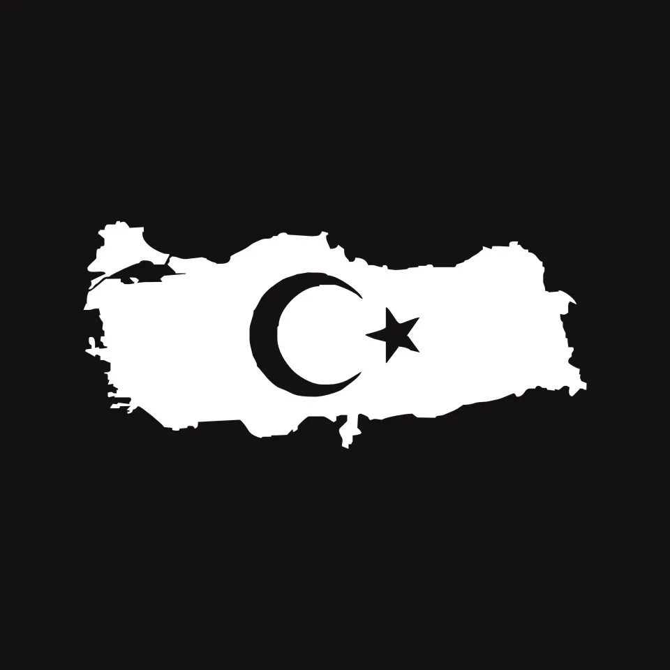 Anycuros Turkey Map Country Flag Fashion Stickers Decals Vinyl Decor 18.2cm8 (6)
