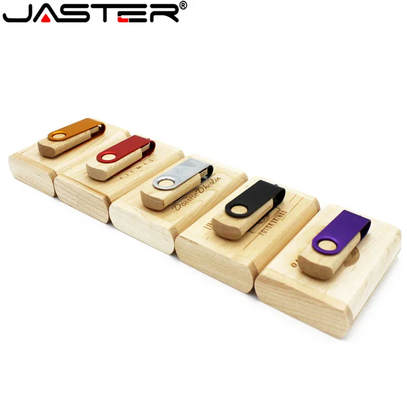 JASTER ODM пользовательские фото логотип bambu деревянный зажим + коробка USB 2,0 Версия флеш-накопитель, бесплатная доставка, быстрая доставка