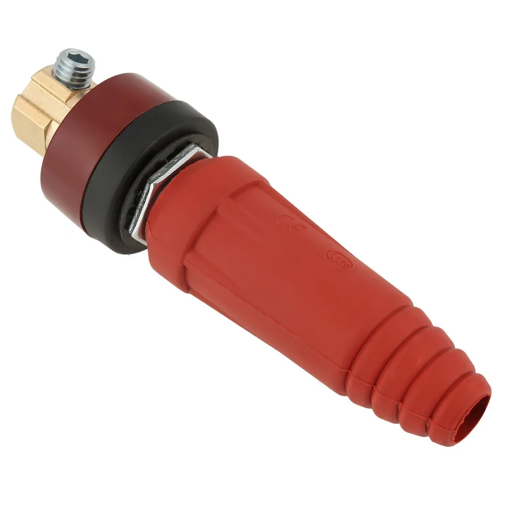 

1pcs/set DKJ35-50 Red Quick Fitting Cable Connector Plug Socket Cable Plug Welding Male Connector Heavy Insulated Rubber