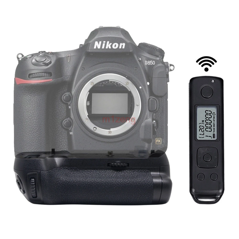 

pro Vertical Battery Grip Pack hand grip Holder with 2.4G Wireless Remote Control for Nikon D850 camera