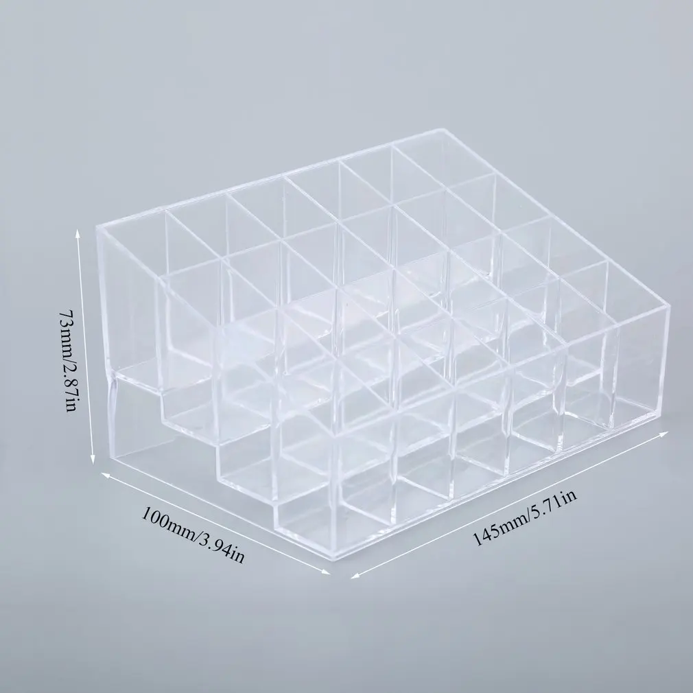 Multifunctional Transparent Lipstick rings Stand box Case Cosmetic Makeup Tools Jewelry Organizer Holder Plastic Box