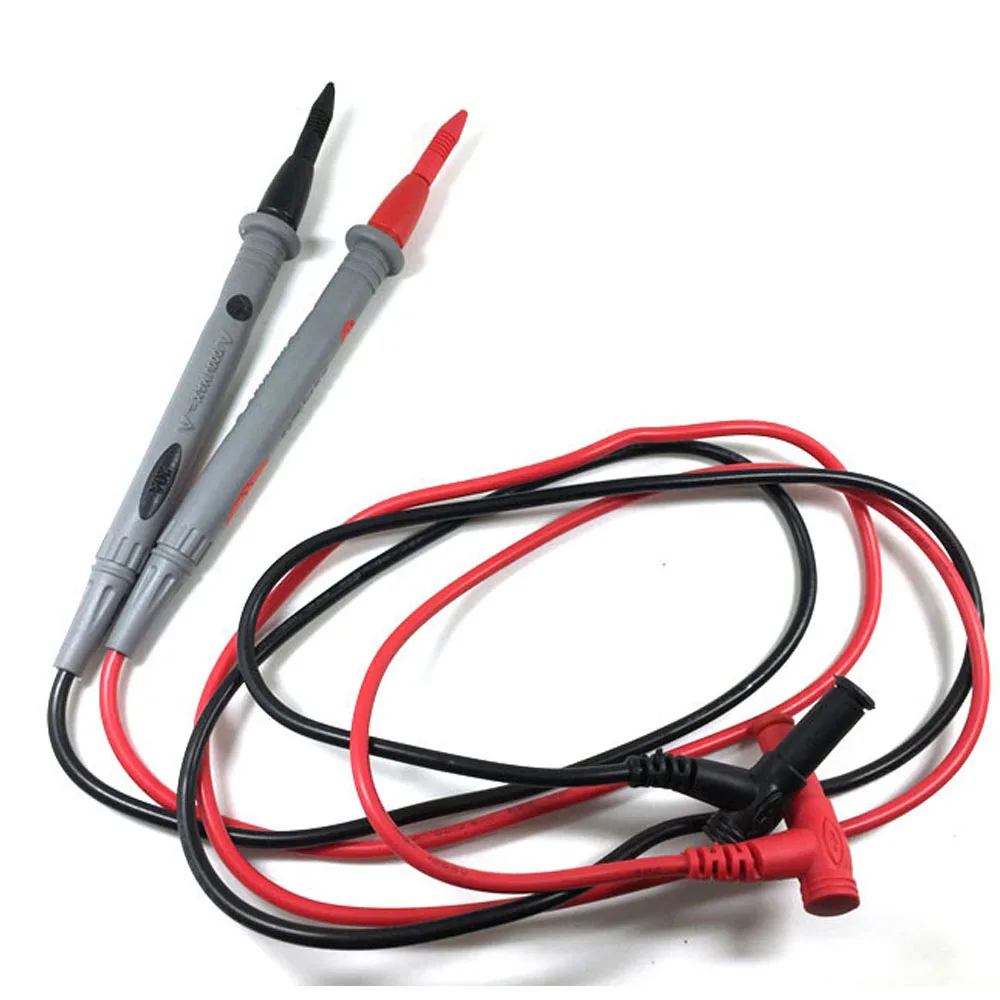 

2pcs 1pair Special extra-fine tip Gold-plated copper needles Universal Multimeter Pen steel 1000v / 10A / 90cm Hand Tools