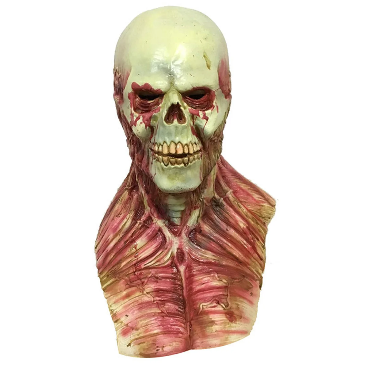 

Horror alien Bloody Zombie Mask Melting Face Adult Latex Costume Halloween Scary Prop
