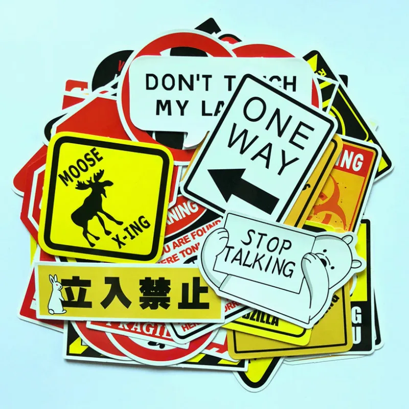 50Pieces/set Warning sign SQL Programming Geek Hacker Bitcoin developer Language APP Logo Funny Laptop Phone waterproof Sticker
