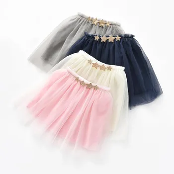 

Tutus Skirt for Baby Girls Pettiskirt meisjes para falda tutu bebe applique Sequin Stars 3 Layers Tulle Toddler Dance Skirts