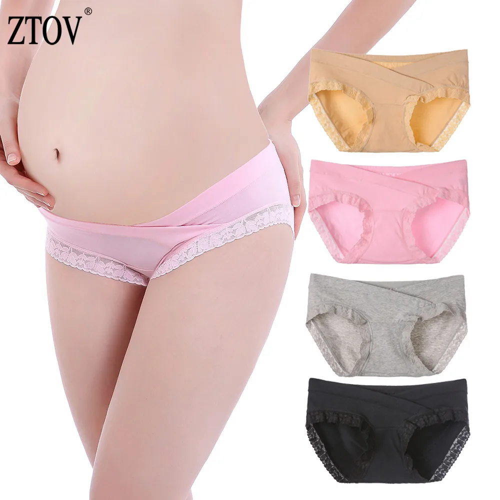 

ZTOV 3Pcs/lot Lace Maternity Briefs Low Waist Pregnancy Women Underwear Panties For Pregnant women Plus size Underwear Shorts