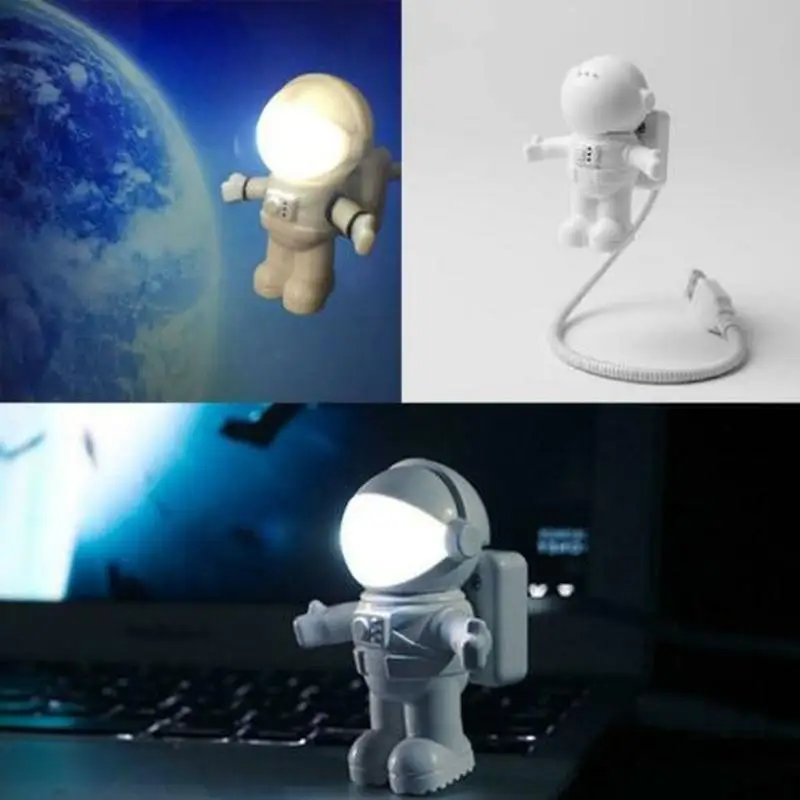 

Book Light Rechargeable White Adjustable Astronaut USB Tube Portable Night Lamp For Computer Laptop PC Notebook Reading Light