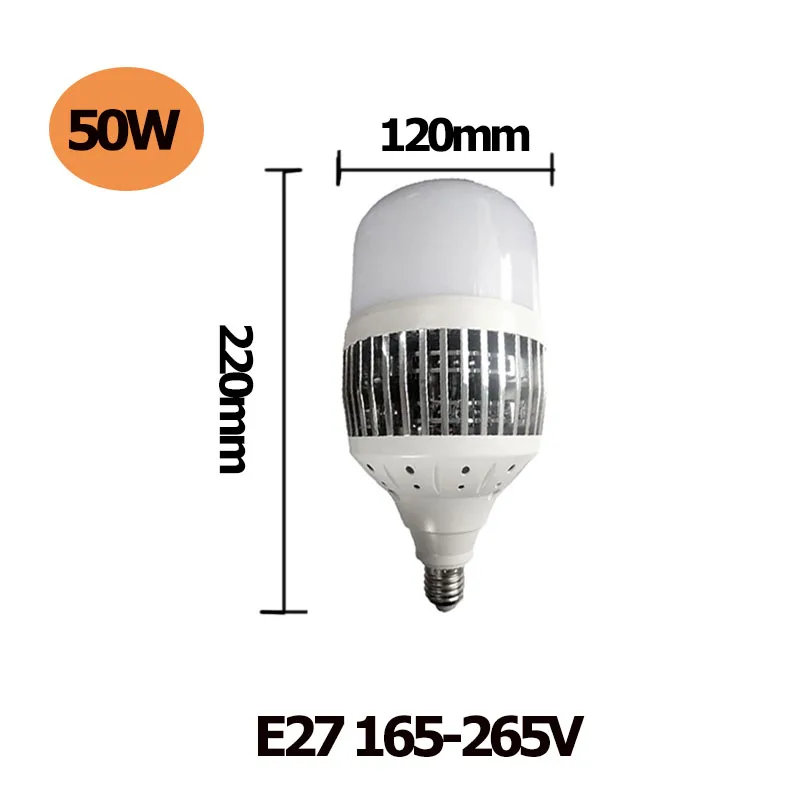 Высокая Мощность светодиодные лампочки E27 E40 лампада ампулы Bombilla 50 W 80 W 100 W 150 W 220 V 230 V Светодиодная лампа для Заводская мастерская - Испускаемый цвет: 50W E27