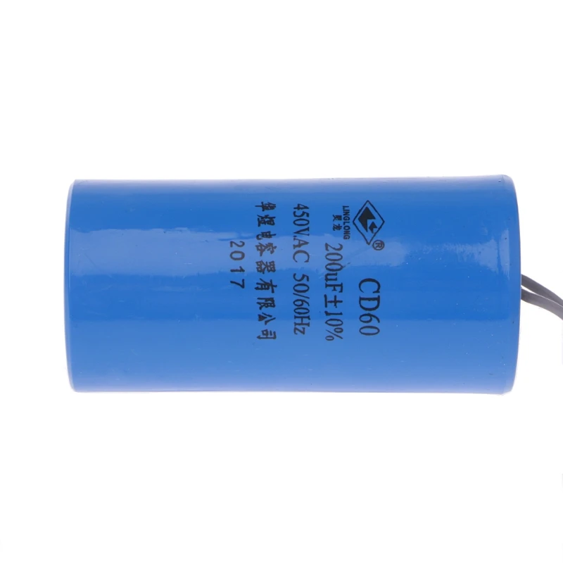 250-450V AC 200uF Appliance Motor Start Run Capacitor CD60 High Quality S927